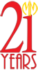 21 years logo